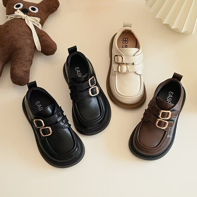Genuine Leather Girls' Princess Shoes 2026 Spring and Autumn New Style Princess Leather Shoes British Style Baby Shoes Performance Shoes Loafers Dance Shoes