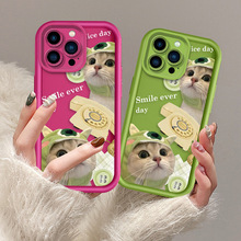 爆款萌系猫咪苹果手机套iPhone15Pro全包镜适用小米13手机壳批发