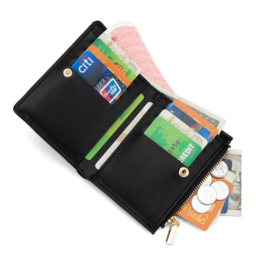 New cross-border best-selling women's wallet short-length colorful woven pattern multi-card slot card holder two-fold wallet basic wallet