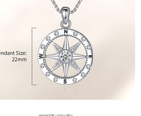 1 Pièce Style Simple Rond Boussole Alliage Placage Évider Incruster Strass Femmes Pendentif display picture 1