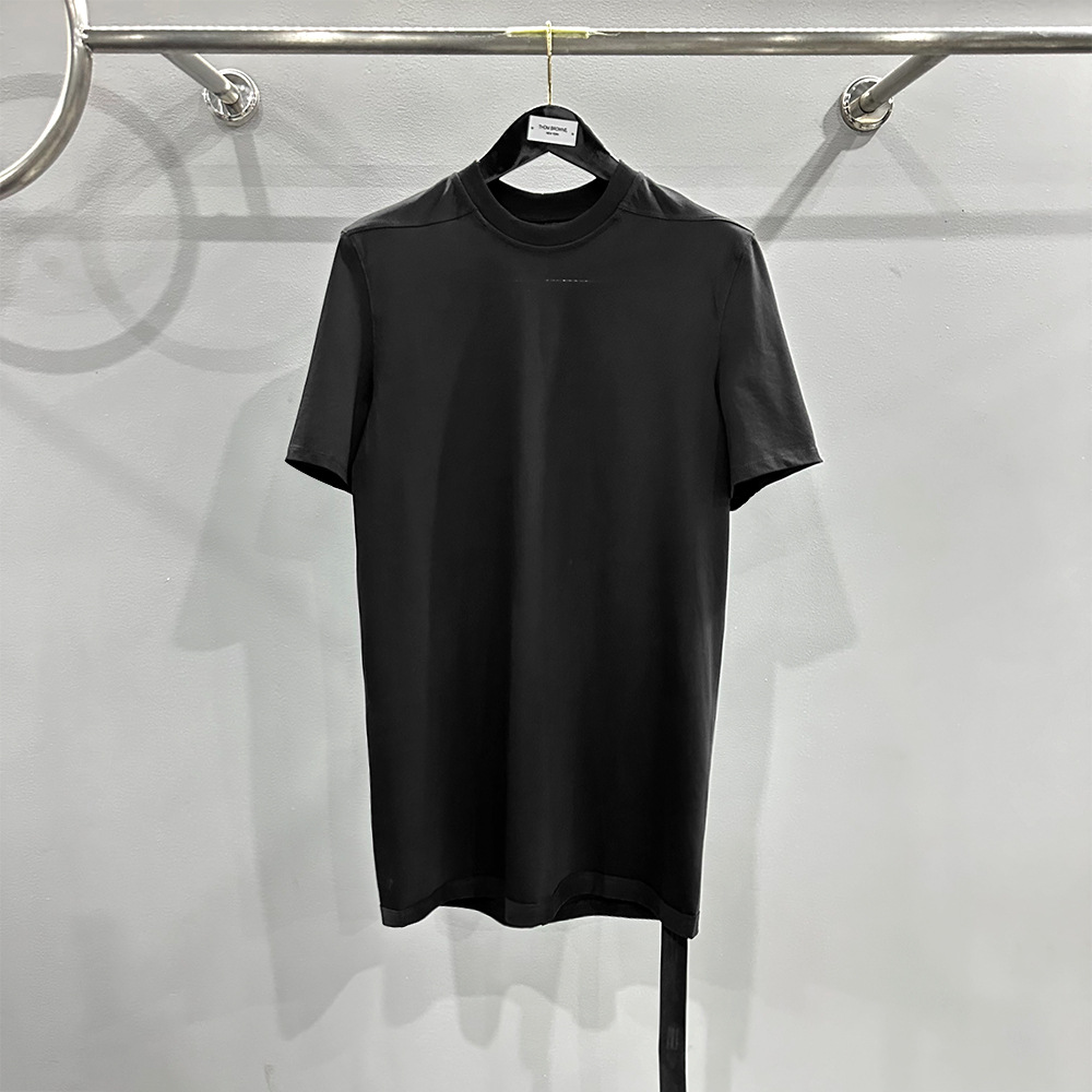 thumbnail for SUBHUMAN Men丨2024 Spring/Summer RO Double Line Basic Solid Color Slim Base Black and White Short Sleeve T-Shirt