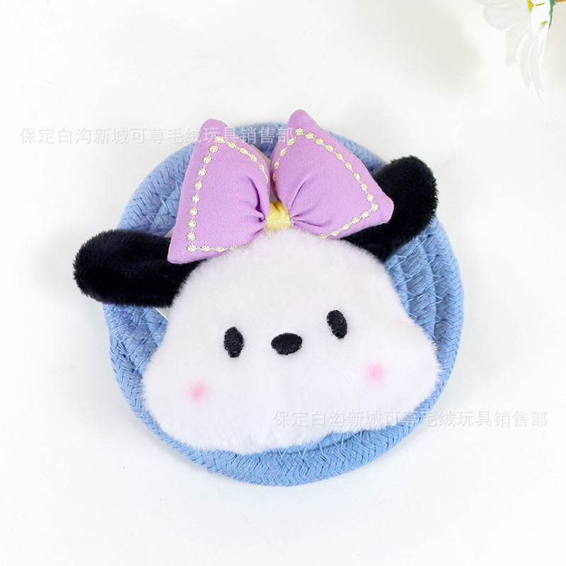 Pequeño libro rojo con el mismo párrafo lindo rubor Pacha perro colgante de felpa niña corazón bolso escolar colgante muñeca creativa llavero