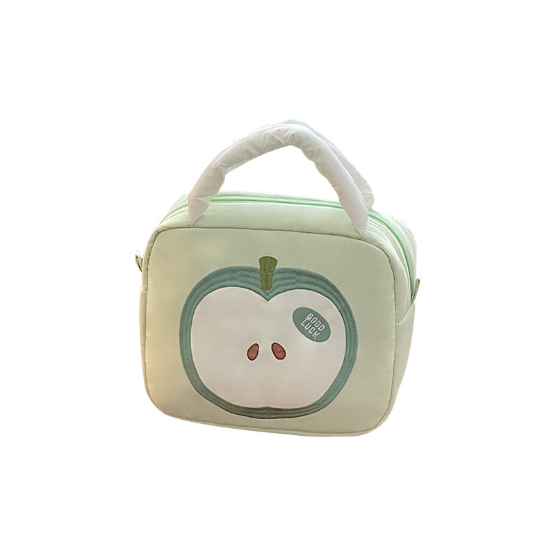 Nuevo lindo bolso de maquillaje de mano de manzana portátil de gran capacidad para mujeres bolso de lavado bolso de viaje