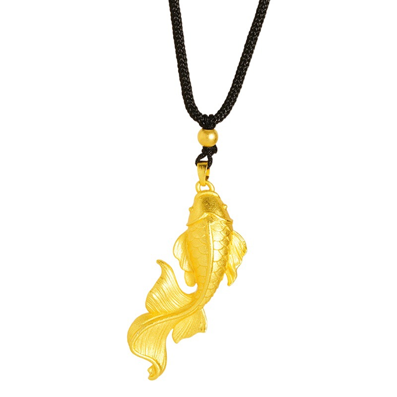 Vietnam arena oro koi negro cuerda collar todo a juego suministro directo de fábrica Goldfish tridimensional Yiwu Joyería Al por mayor todos a juego Accesorios