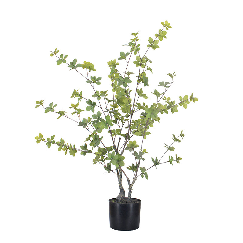 Fábrica de árboles artificiales Venta caliente decoración de plátano artificial planta verde artificial en maceta comercial decoración suave árbol artificial