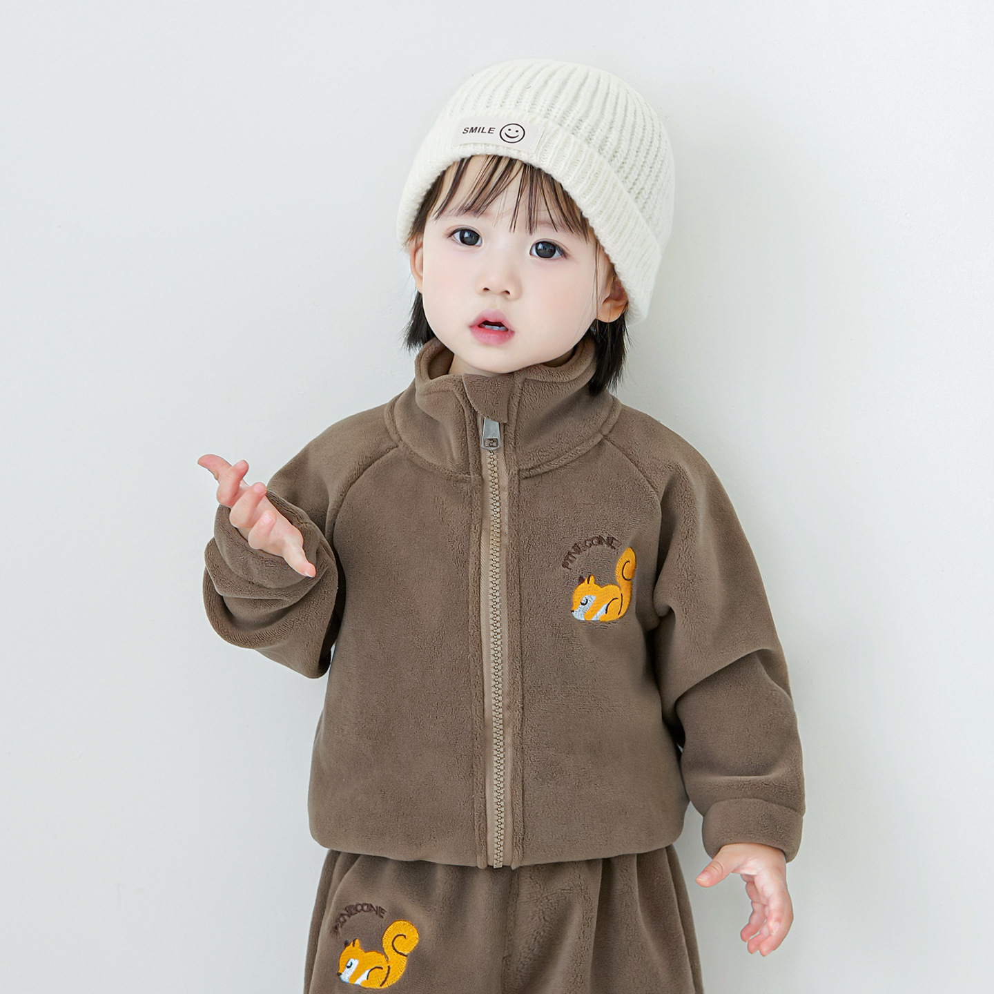Primavera, otoño, invierno, abrigo para niños de un año, terciopelo grueso, ropa de invierno de cuello alto para niños y niñas, chaqueta de bebé. image 8