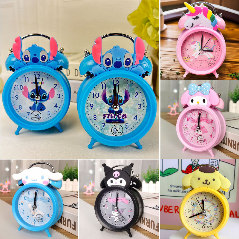 Cross-border Sanrio student alarm clock melody kulomi strawberry bear cartoon children 3 inch doll bell alarm clock