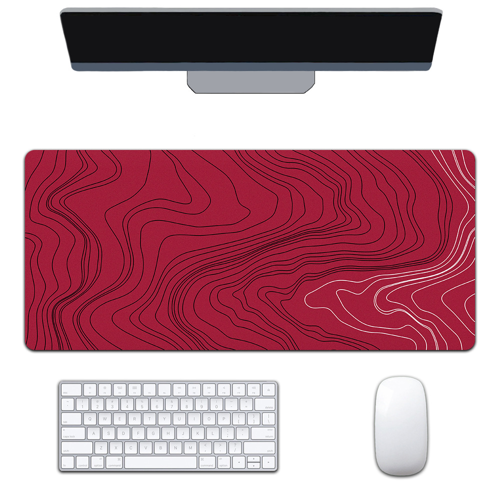 Mapa de calor transfronterizo extra-grande juego engrosado Oficina abstracto viento fluido colorido expansión corrugado mouse pad patrón personalizable