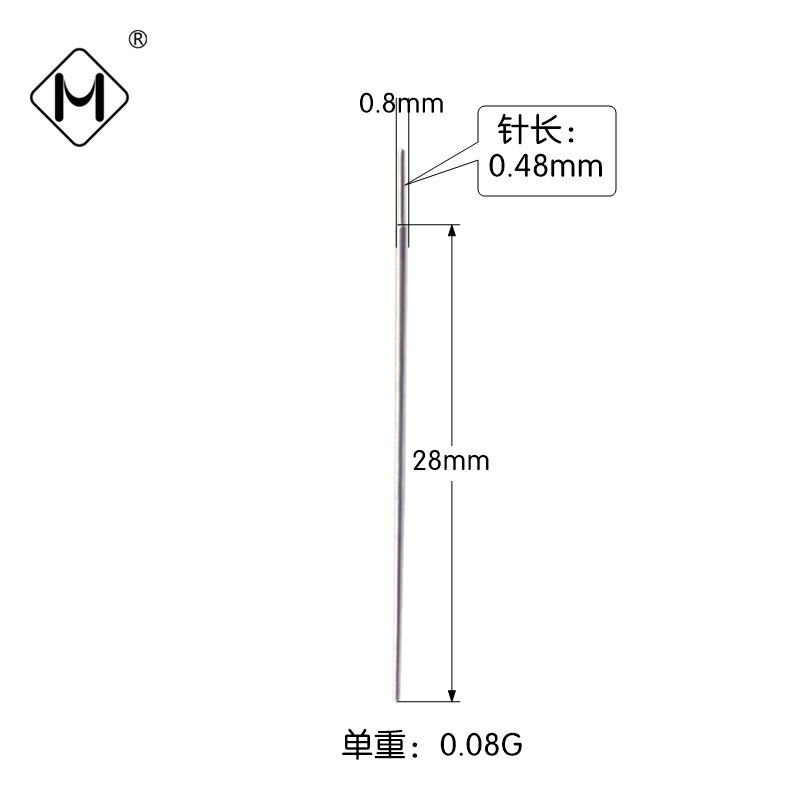 Meishier 316F ステンレス鋼穿孔ガイドロッドチタン鋼補助穿孔針外歯ガイド針雌ねじ穿孔