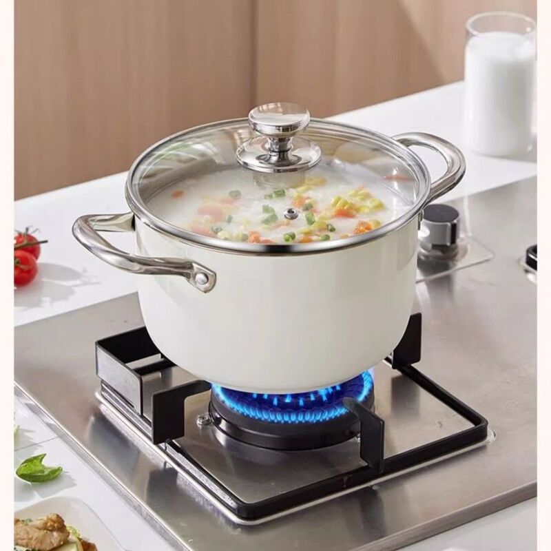 スープポット、厚手のステンレス鍋、家庭用ガス調理鍋、電磁調理器、ガス専用お粥、麺調理鍋、蒸し、煮込み|undefined