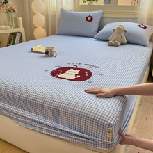 2025新款A类全棉磨毛可爱毛巾绣床笠 90*190cm单床笠 沐川837