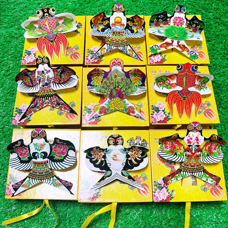 Weifang Kite Crafts Gift Box Paper Kite Traditional Sha Yan Kite Chinese Style Special Handmade Gift for Foreign Weifang Kite Crafts Gift Box Paper Kite Traditional Sha Yan Kite Chinese Style Special Handmade Gift for Foreign