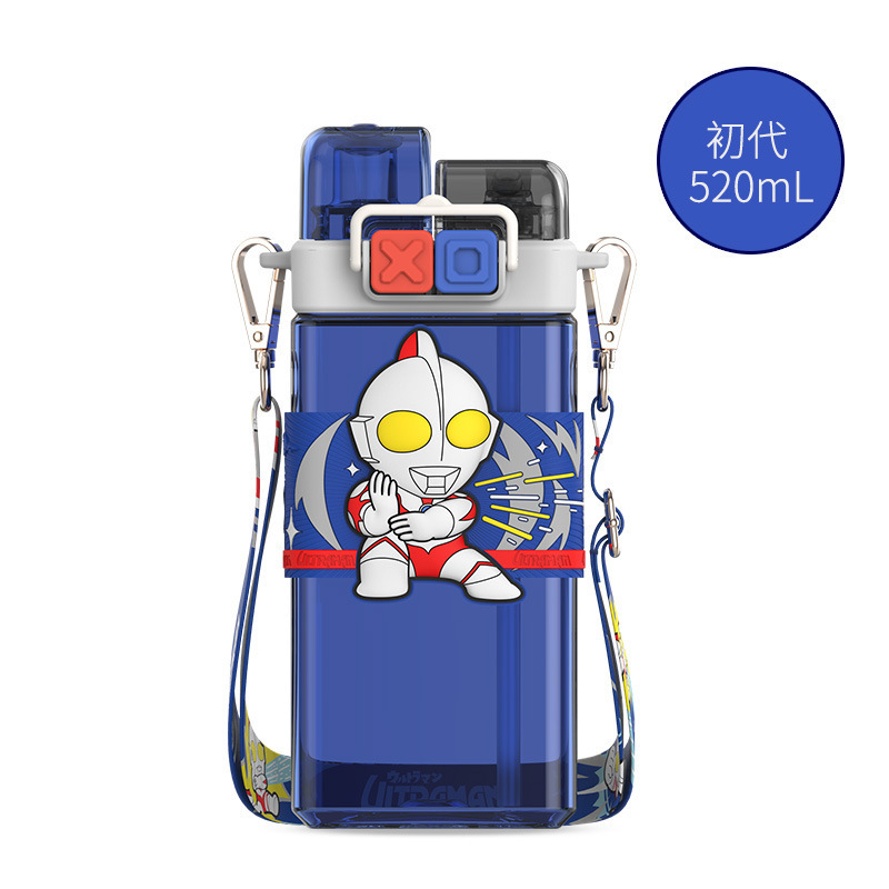 Punk Sanrio doble bebida taza Pacha perro coolomi nueva línea roja creativa cubierta elástica doble taza de plástico abierta con estudiante