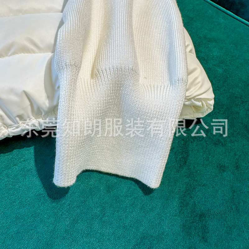 2025m蒙家外套女款高端高版本必蒙口羽绒服工厂鹅绒服针织袖拼接|undefined