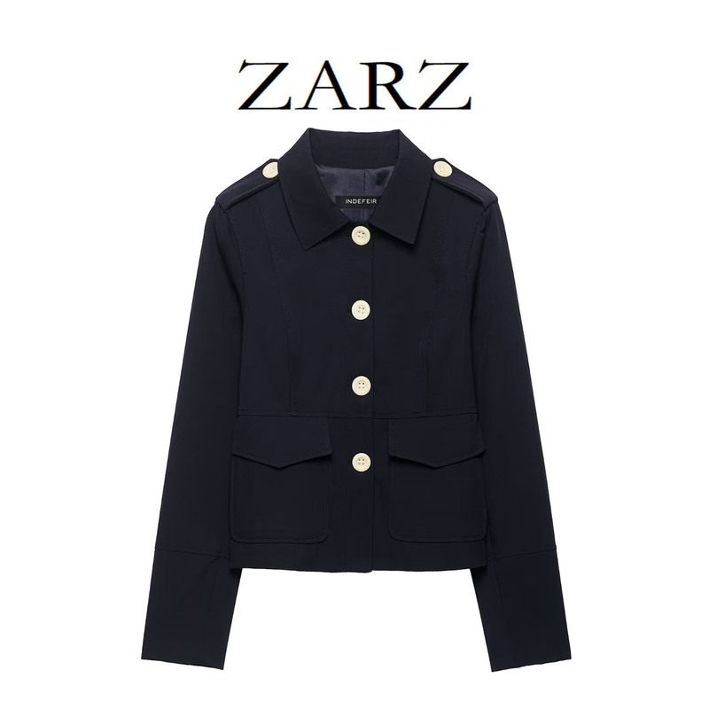 ZARZ Custom-made European and American style new women's fashion jacket with stylish contrasting color button pockets 4840/700