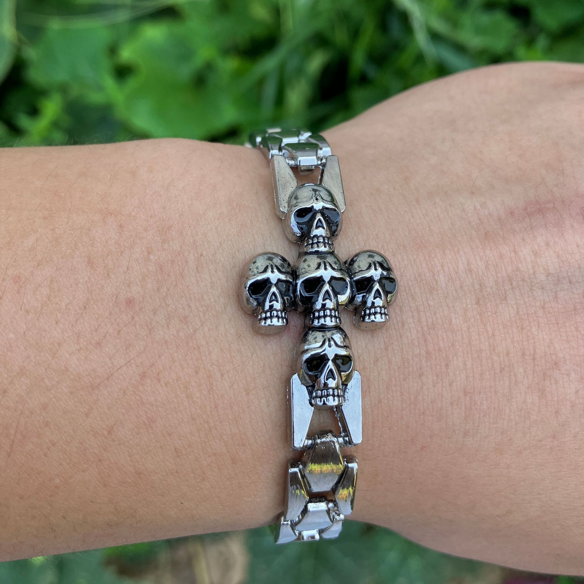 20g Weight Bracelets Classification Alloy Chain Material Chain Chain Type 1 Piece Quantity Daily, Street Occasion Alloy Material Geometric Pattern Unisex Gender Punk, Streetwear Style Punk Streetwear Geometric Alloy Chain Chain & Link Bracelets Wholesale 2