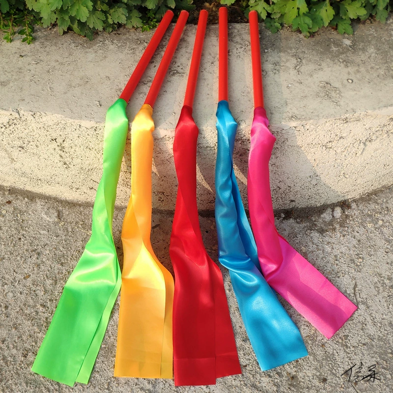 Красная лента для выступлений, художественная лента, класс, гимнастика, танец, красочный шелковый реквизит, свадебный квадратный танец, детский витой Янко