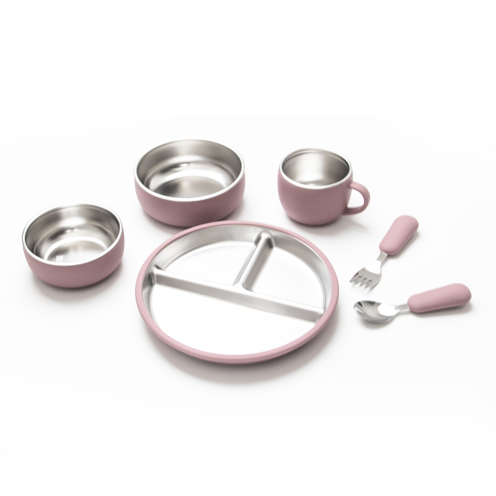 6-piece feeding set (pink)