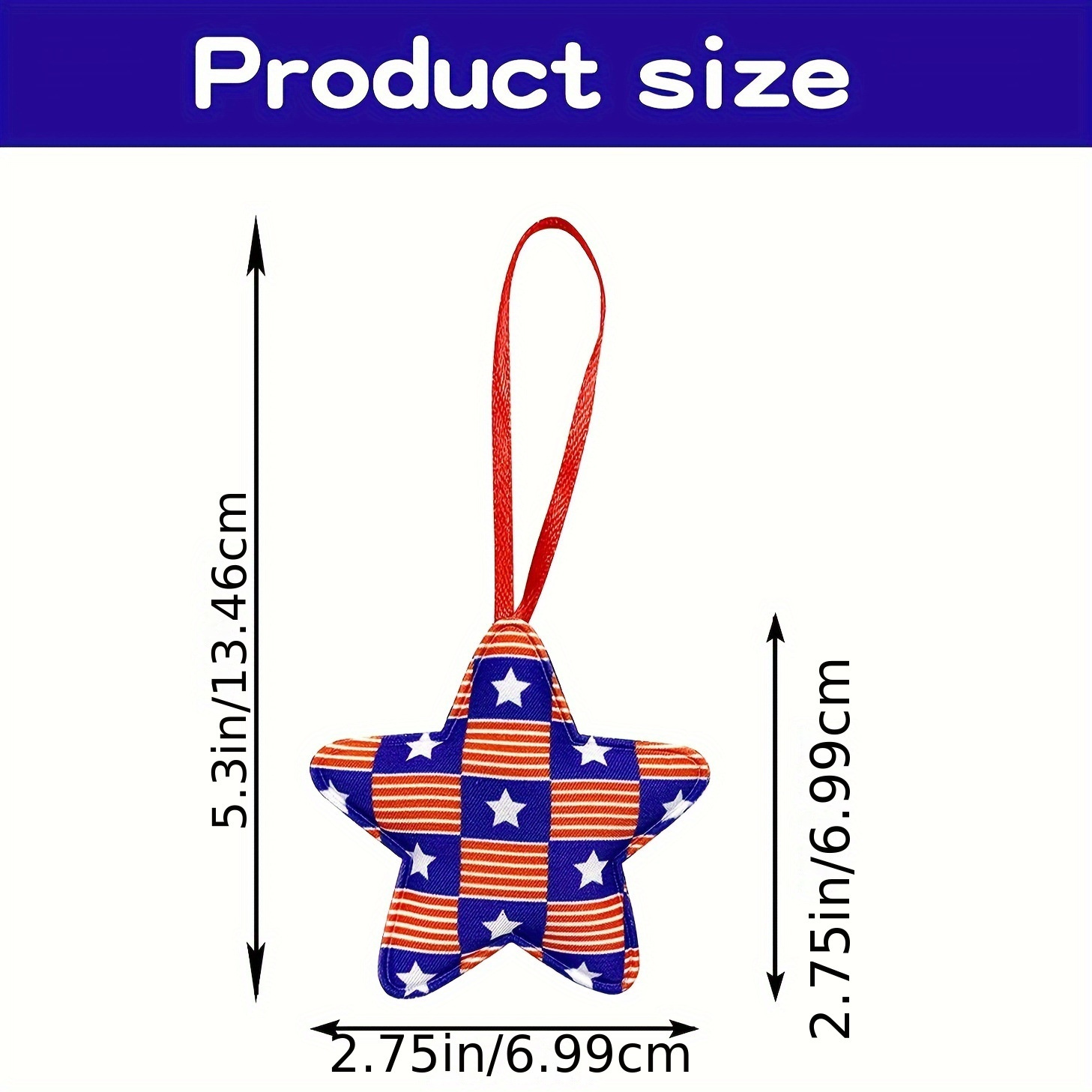 Inventario transfronterizo 12 paletes de algodón Día de la Independencia de los Estados Unidos pentagonal colgantes de decoración del Día Nacional