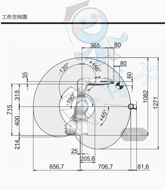 库卡机器人 KR6 R700 CR 负载 6kg 工作区域 706.7mm 应用于紧固