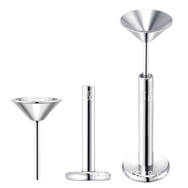 G23 Titanium Alloy Pin Funnel Head Plug Lip Nail Head Accessories Body Piercing Jewelry