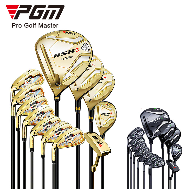 Gậy đánh golf PGM NSR thế hệ thứ 3 cho nam, có thể điều chỉnh góc và thay đổi trục — 12 thanh carbon bên trái [lớp S màu đen]