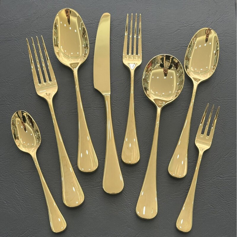 High-quality 304 stainless steel cutlery set, luxurious gold cutlery for restaurants and hotels, directly supplied by the manufacturer High-quality 304 stainless steel cutlery set, luxurious gold cutlery for restaurants and hotels, directly supplied by the manufacturer