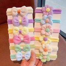 花朵儿童皮筋幼儿园头绳蝴蝶结发绳女孩扎头发毛巾圈不伤发发圈