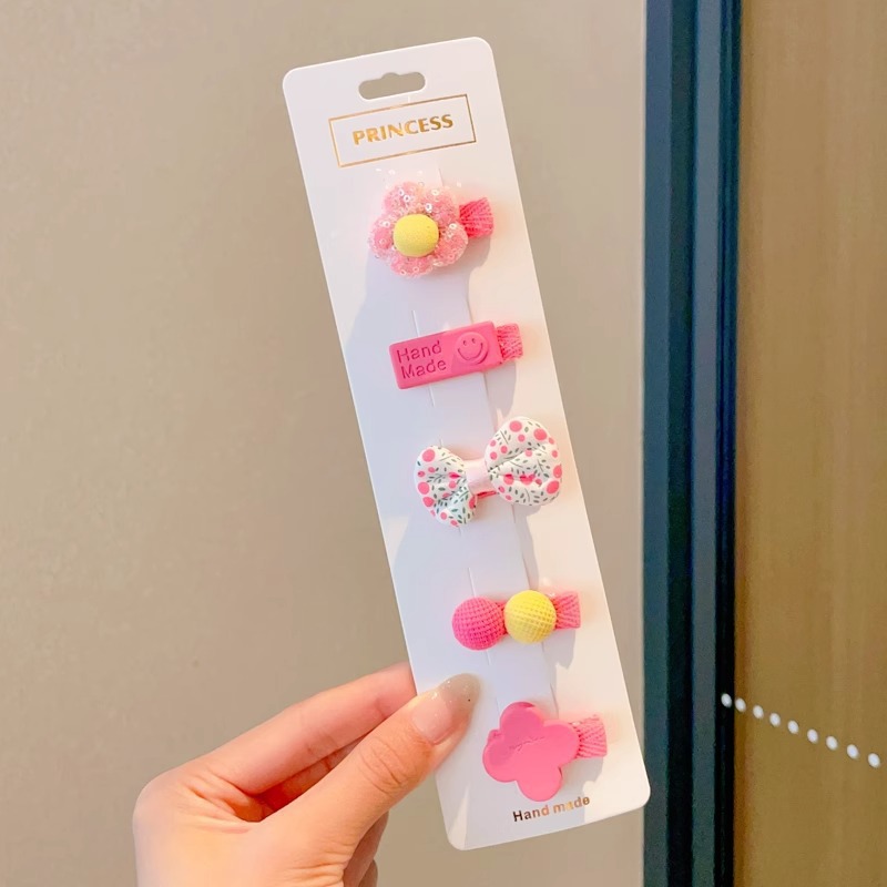 Horquilla de los niños bebé no duele el abrigo del pelo flequillos rotos horquilla tocado niña bebé clip pelo accesorios