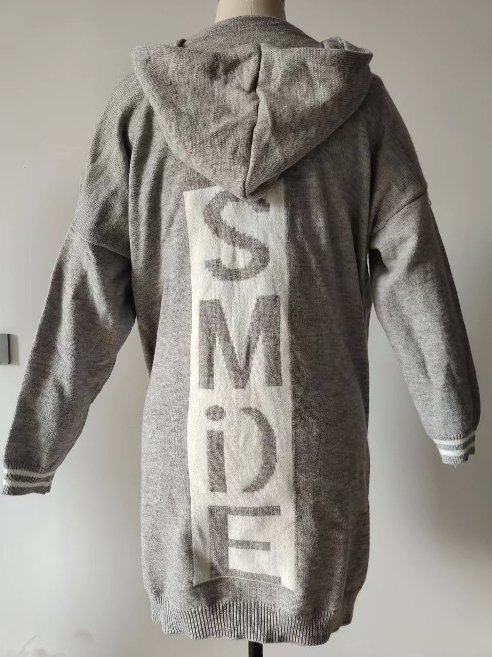 Women's Clothing new knitted sweater cardigan lazy style loose mid length coat_voghion.com