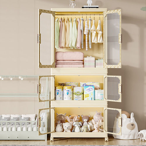 免安装宝宝衣柜儿童衣服整理箱婴儿小衣橱塑料家用简易收纳储物柜