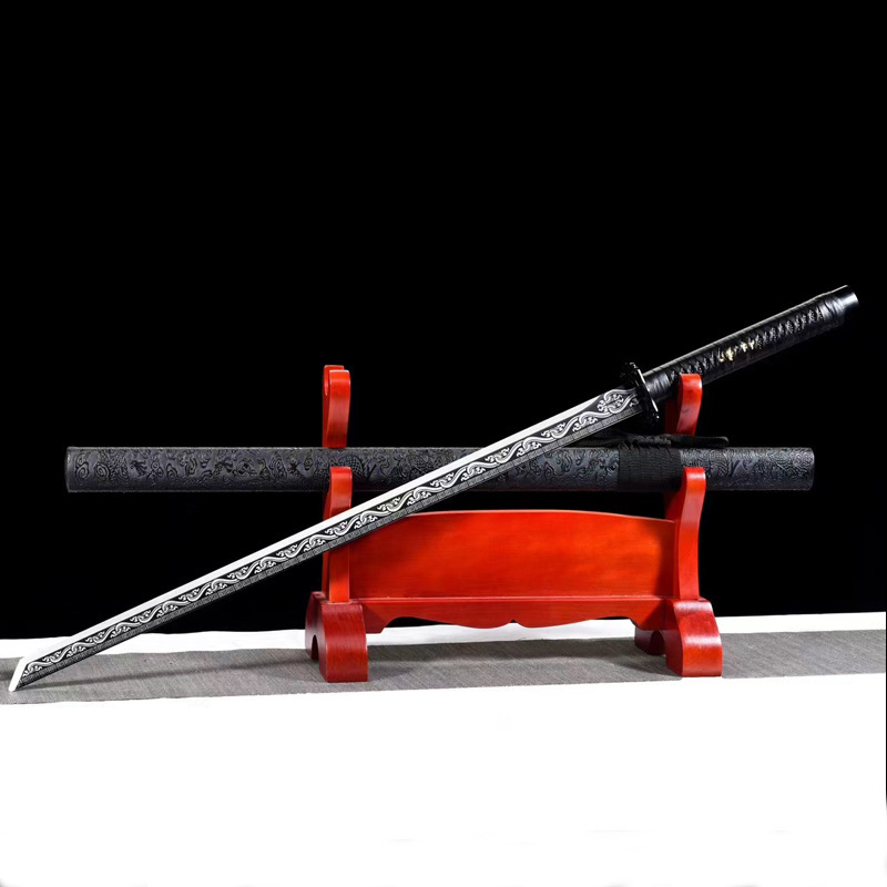 Longquan Sword Tang Hengdao High Manganese Steel Longquan Sword Integrated Sword Self-Defense Cold Weapon Legal Sword Unedged