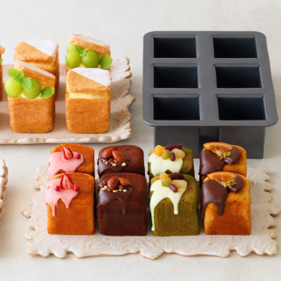 Japan Cotta Explosions 6 Even Square Cup Toast with Lid Bread Mold Pound Cake Non-stick Baking Mold Cross Border