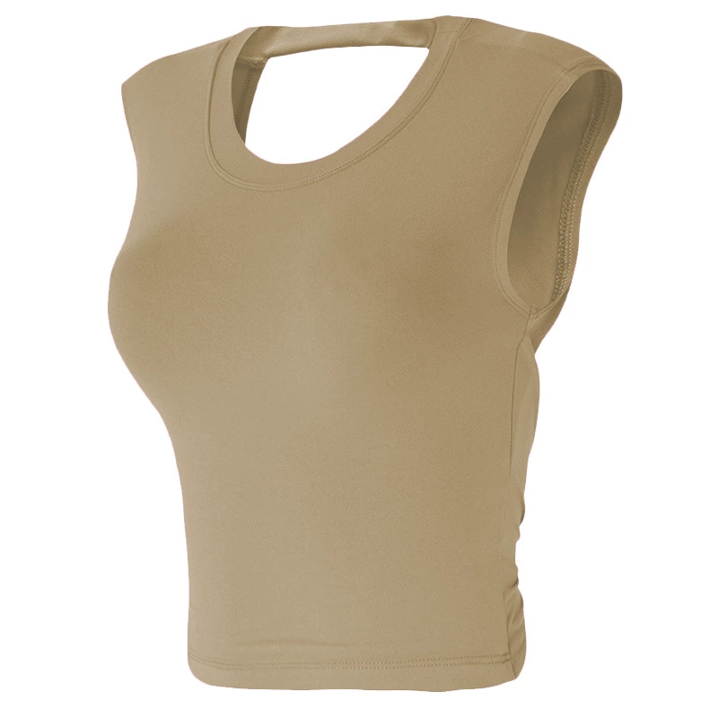 (Cross-border trading), sports bra, underwear, vest for gym, yoga clothing with a round collar, bra top, high-quality style, beautiful back, tight