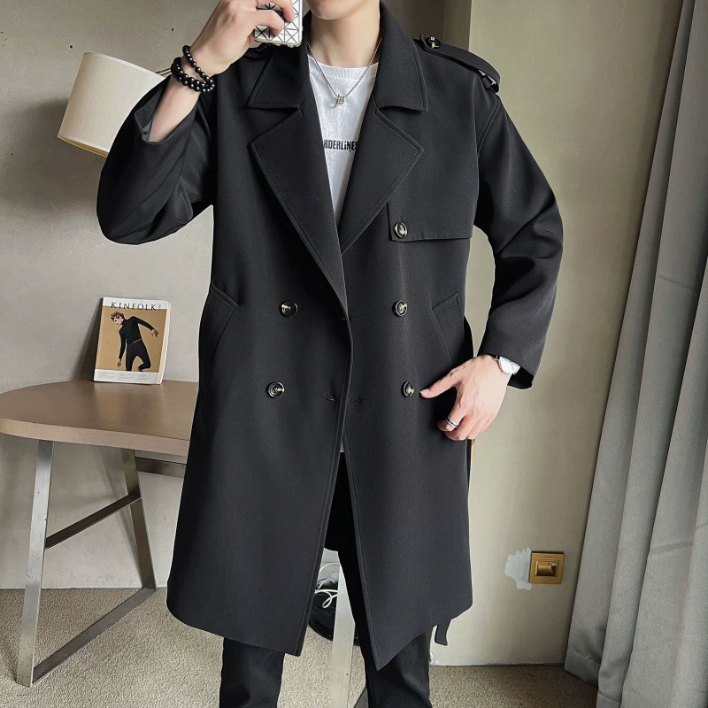 Демисезонная теплая длинная рубашка-пиджак для отдыха, модный trench coat английский стиль для мальчиков, оптовая продажа, корейский стиль, британский стиль