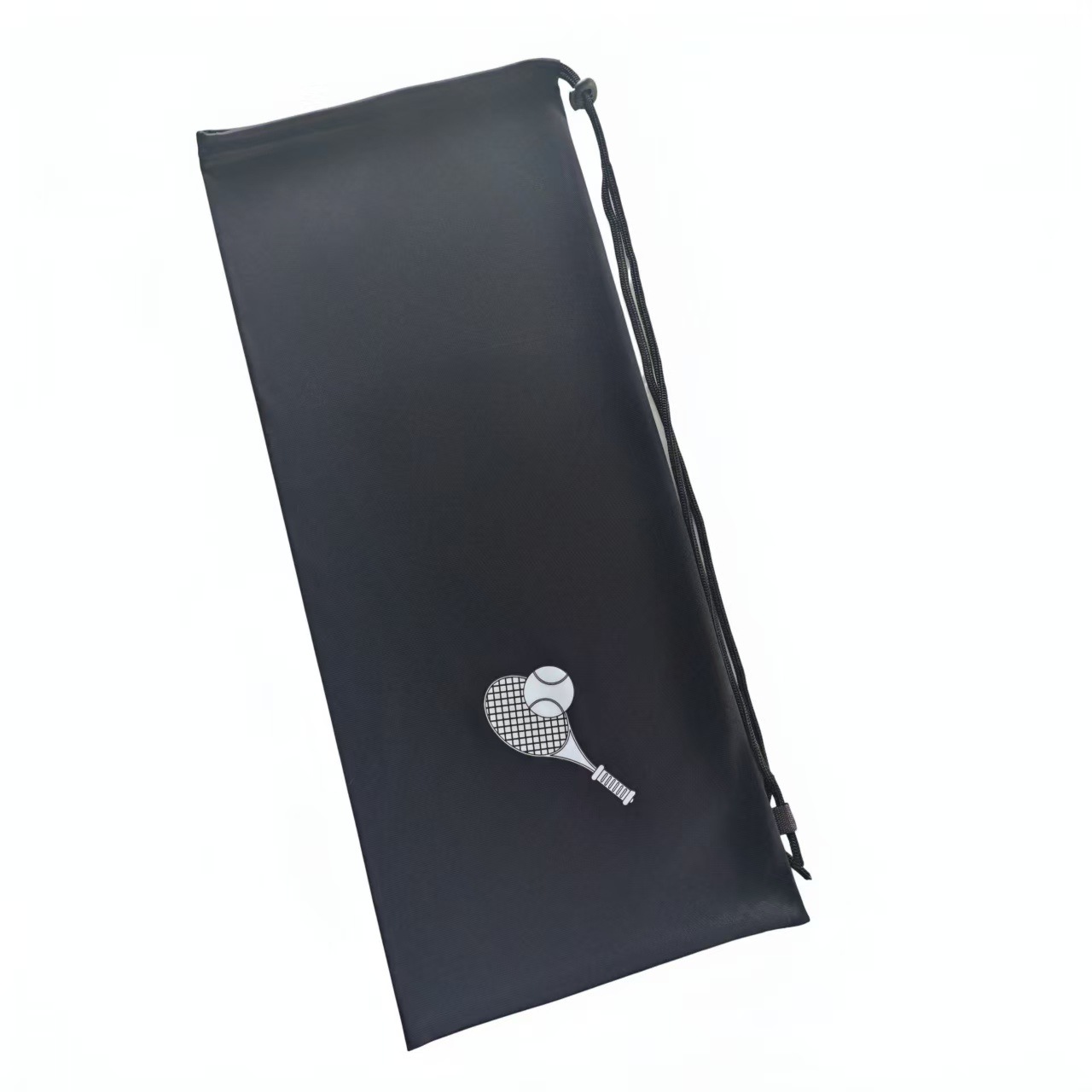 Tennis Racket Special Bag, Thickened Velvet Bag, Shoulder Bag, Racket Storage Protective Cover, Lightweight Drawstring Bag, Black