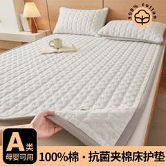 A类全棉水洗棉床护垫软垫100纯棉家用宿舍加厚夹棉床垫床褥三件套