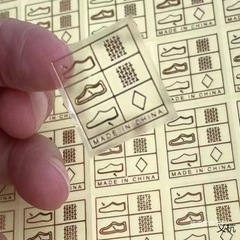 鞋类材质成分标烫金色水性标签现货透明不干胶鞋子成份标批发