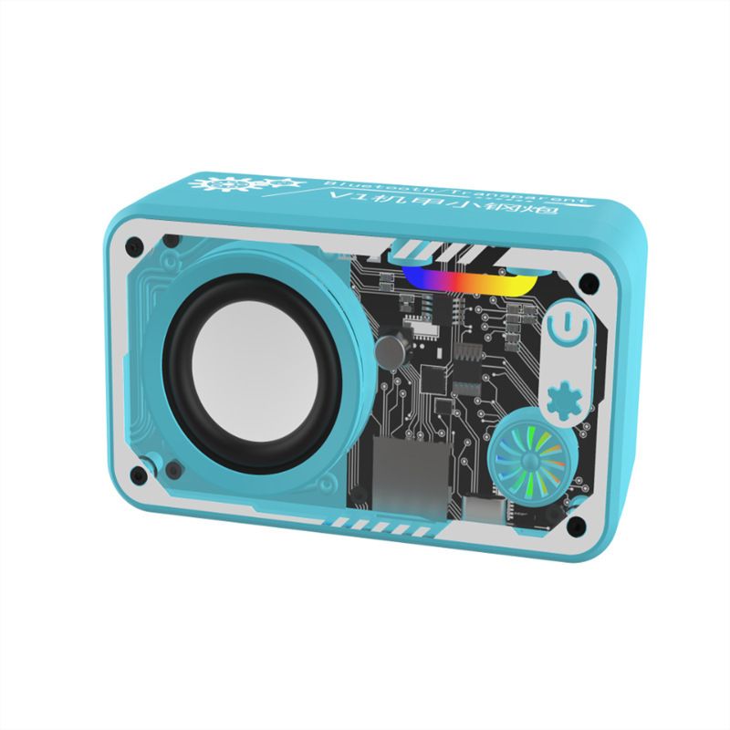 クロスボーダー v1 透明メカ小型鋼砲屋外ポータブルミニオーディオ多機能ワイヤレス Bluetooth サブウーファースピーカー|undefined