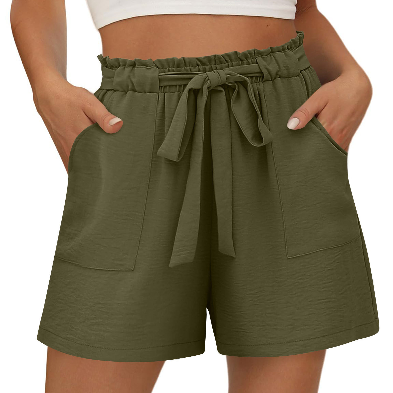 Women's Holiday Street Simple Style Classic Style Solid Color Shorts Shorts display picture 32