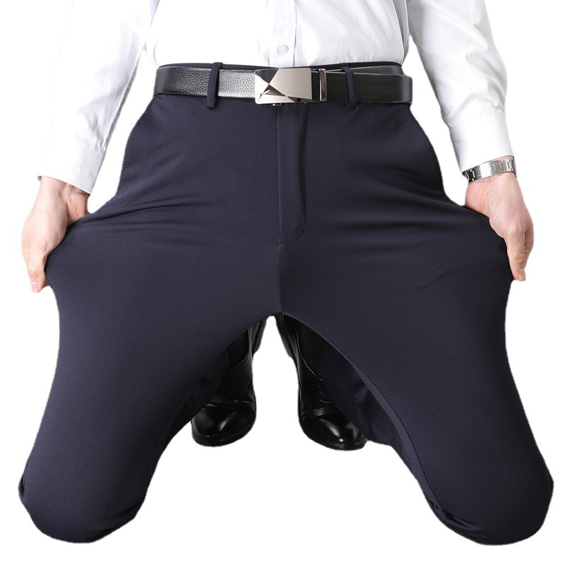 Men's summer thin silk trousers