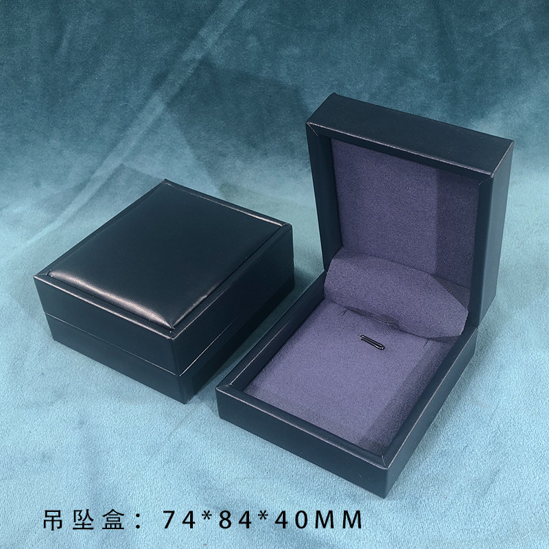 Caja colgante * piel de oveja azul oscuro caja de borde convexo