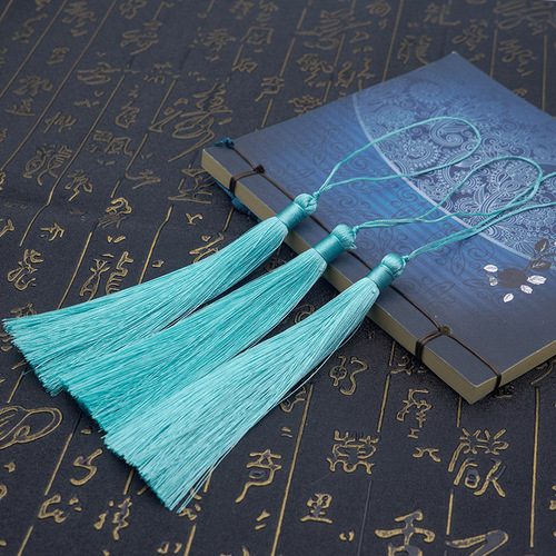 13CM closed polyester ice silk tassel tassel Chinese fan pendant bookmark Hanfu hanging tassel accessories jewelry