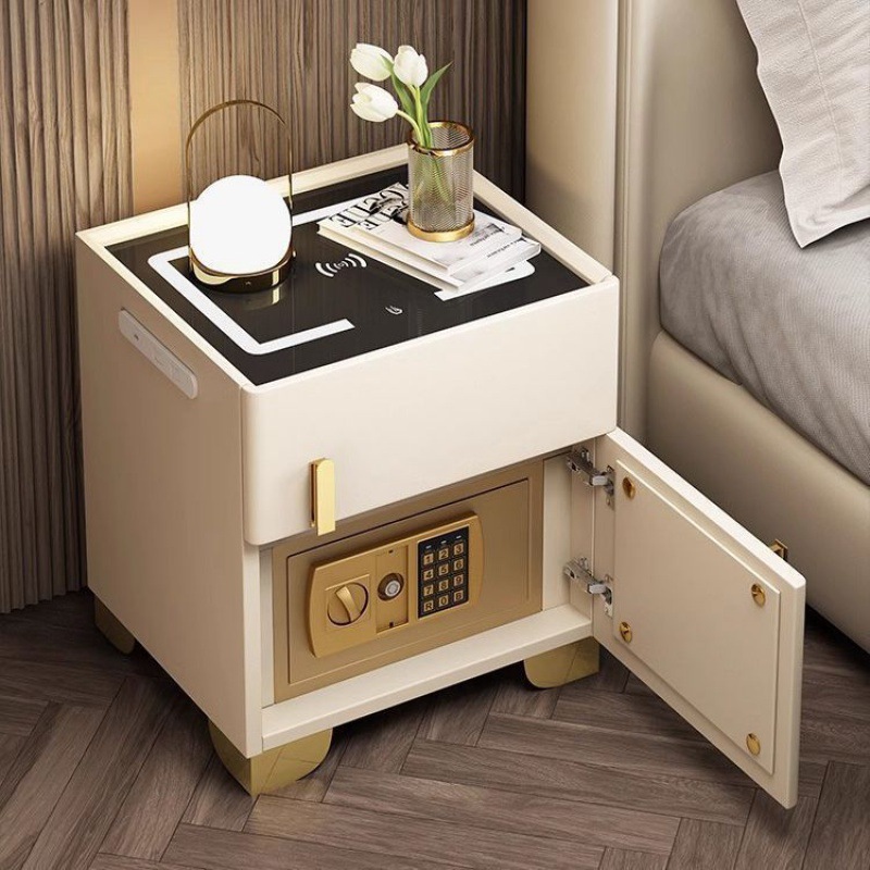 Light Luxury Italian Smart Bedside Table Safe Invisible All-In-One Home Small Safe Wireless Charging Storage Durable