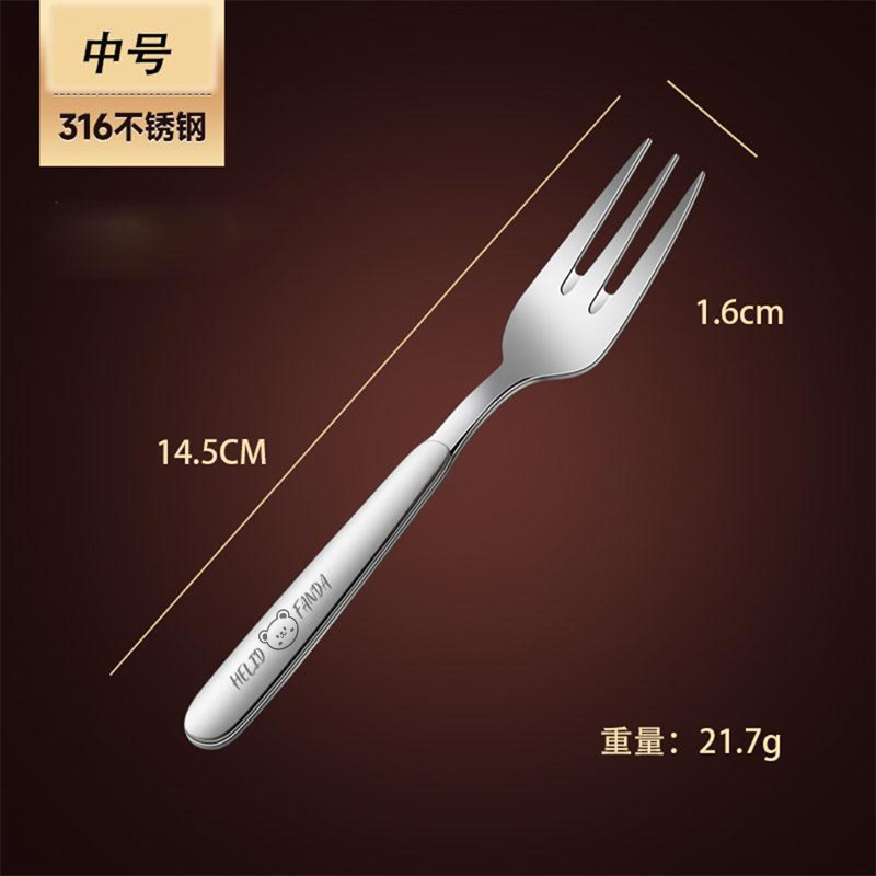 クロスボーダー 316 洋食フォーク大人レストランステーキフォーク家庭用ロングハンドルフルーツサラダデザートフォーク厚みのあるヌードルフォーク|undefined