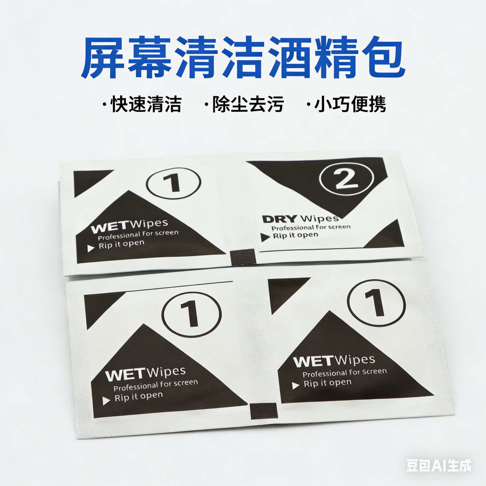 批发贴膜辅助工具干湿酒精包手机电脑屏幕辅助工具包屏幕清洁套装