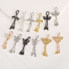 ��ɫ18k��ɫ�����ʯ�U�պ���diy�ֹ���朶����Ʒ���K�������