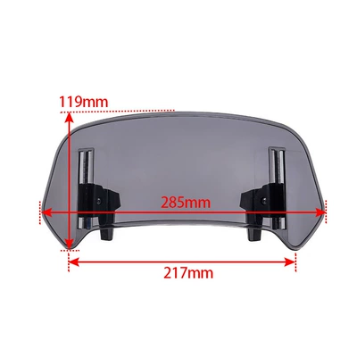 Cross-Border Popular Product Suitable Motorcycle front windshield - folding-small-windshield-gray