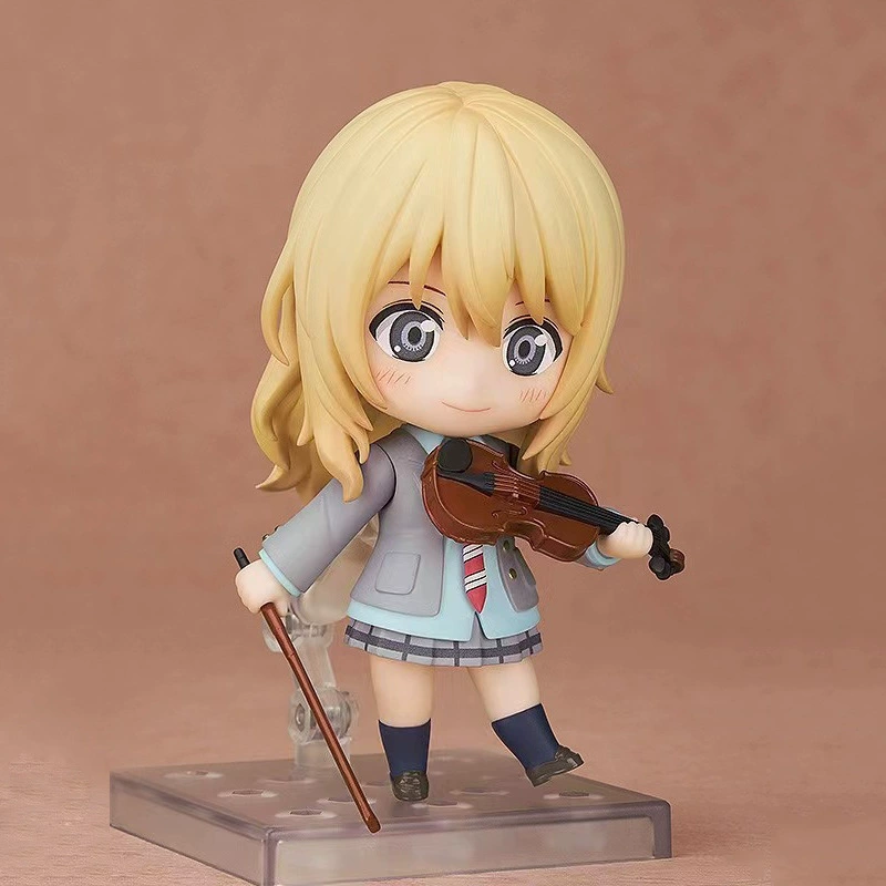 Q-версия Nendoroid 2113# Миядзоно Каору «Апрель — твоя ложь», подвижная фигурка с сменой лиц, аниме-статуэтка