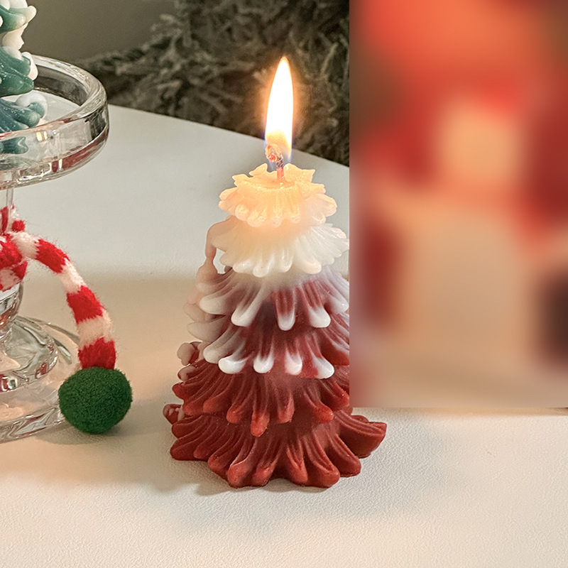 クリスマスキャンドルアロマテラピー高級お土産キャンドル香り雰囲気ギフトシミュレーションクリスマスツリー形ワックス|undefined